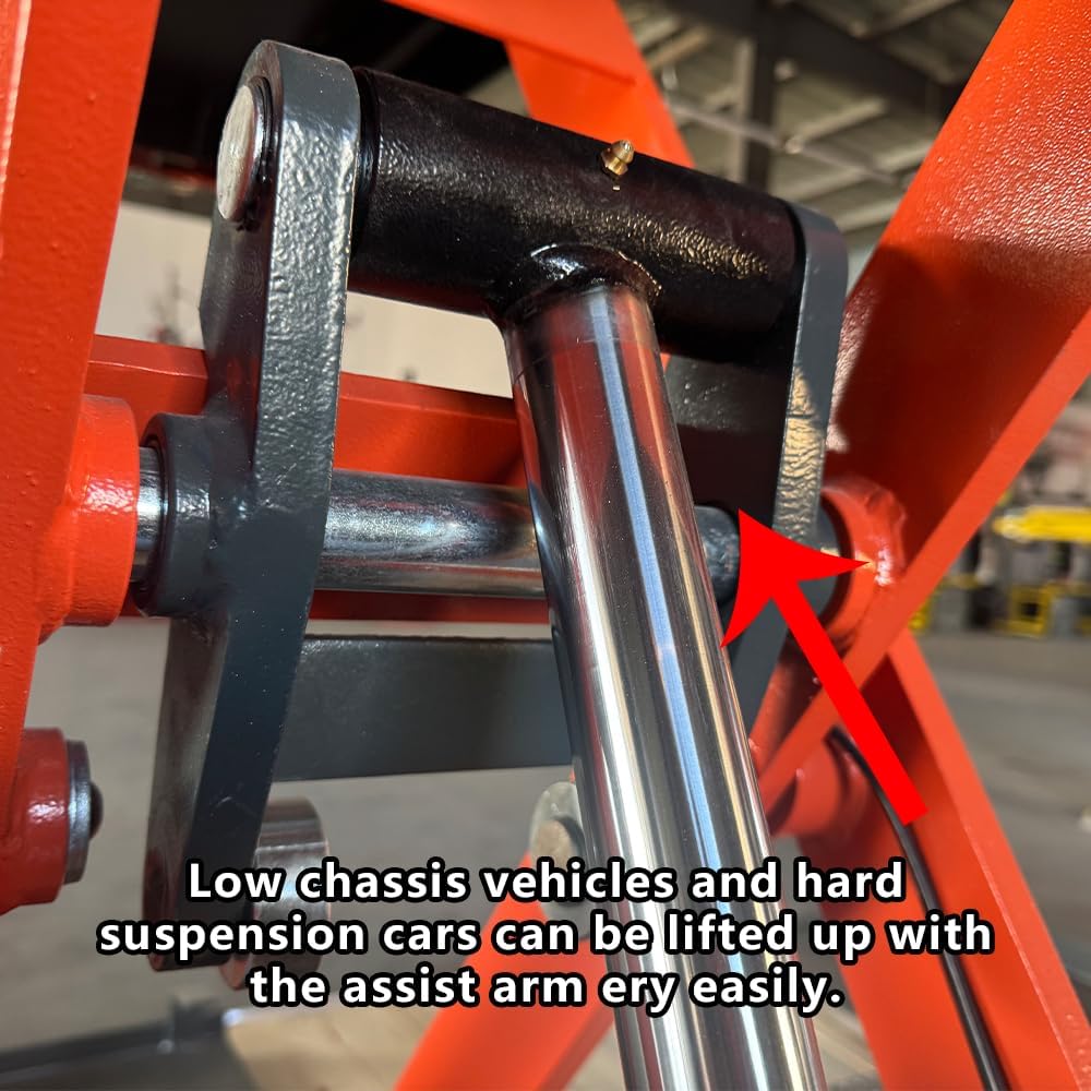 X77 7000Lbs 110V Portable Car Lift Scissor Lift, Electric Release 39.37" Auto Lift Adjustable Mid Rise Lift for Cars