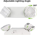 LED Emergency Lighting Fixtures with 2 LED Heads, Commercial Emergency Light with Battery Backup, UL 924 and CEC Qualified, 120-277 Voltage (1-Pack)…