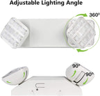 LED Emergency Lighting Fixtures with 2 LED Heads, Commercial Emergency Light with Battery Backup, UL 924 and CEC Qualified, 120-277 Voltage (1-Pack)…