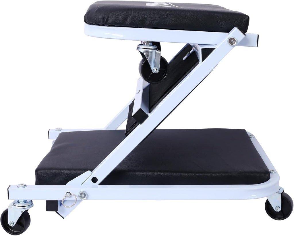 2-in-1 Mechanic Creeper and Stool, 36" Z Creeper Seat, 300 lbs Capacity, Low Profile Design with 6 Smooth-Rolling