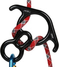 50KN Rescue Figure, 8 Descender Large Bent-Ear Belaying and Rappelling Gear Belay Device Climbing for Rock Climbing