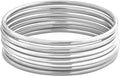 Glossy Thin Round Bangle Bracelet Set for Women, Set of 7