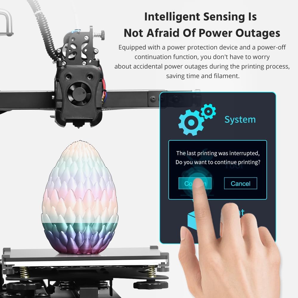 Small High Speed 3D Printer, CRUX 1S Desktop Mini 3D Printer for Beginners, Proximal Printhead with Dual-axis Metal