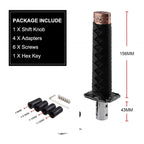 RYANSTAR Katana Shift Knob Samurai Sword Design 4 Adapters Black