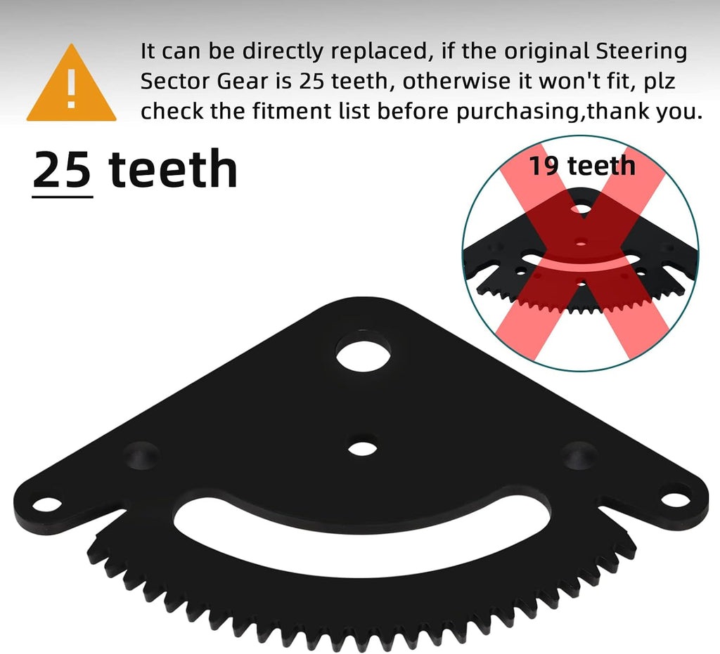 25 Teeth Steering Sector Gear Kit Compatible with John Deere Lawn& Garden Tractor L105 L108 L110 L111 L118 L120 L130