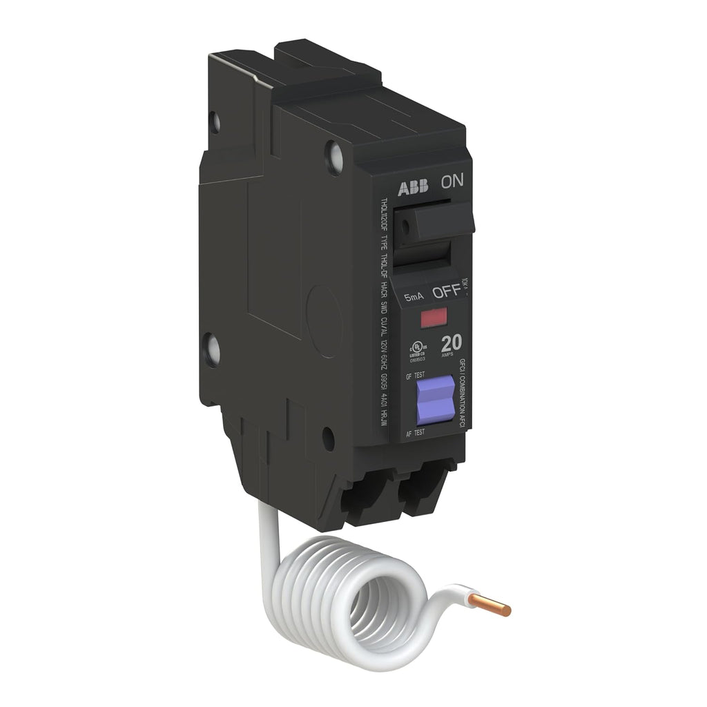 Q-Line THQL1120DFS • 20A Single-Pole Breaker • AFCI/GFCI Self Test | 120V 10KAIC • Dual Function DFCI • Plug-On Short
