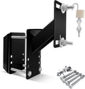 Lockable Spare Tire Carrier Bracket for Utility Trailer, Powder Coat Steel Boat Trailer Tire Mount Fits Most Lugs