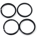 BOPOREAE 4 pcs Opened Black Snap Bushing 3-1/8" (80 mm) Mounting Diameter