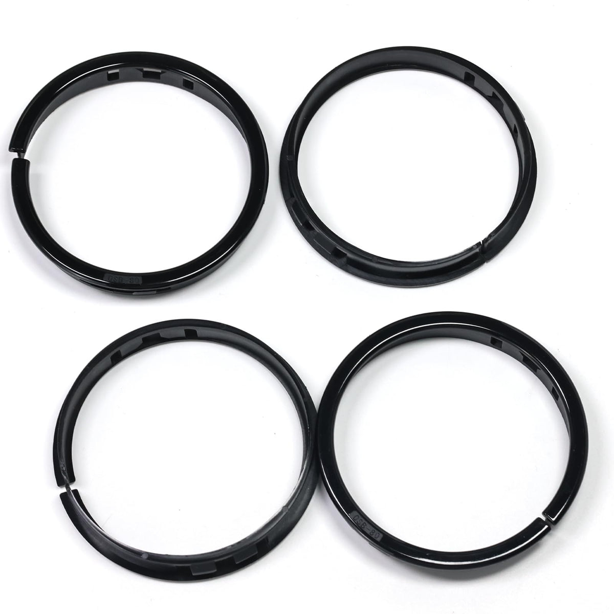 BOPOREAE 4 pcs Opened Black Snap Bushing 3-1/8" (80 mm) Mounting Diameter