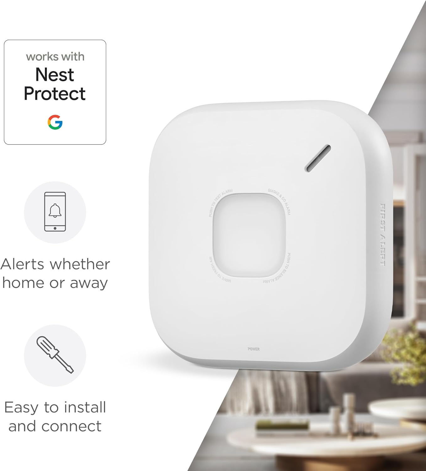 SC5 Hardwire Smart Smoke & Carbon Monoxide Alarm, SMCO600NV-AC, 1-Pack