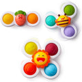 Strong Suction Cup Fidget Rotating Sensory Bath Toys for Baby Christmas Stocking Stuffers, Airplane Car Travel Table