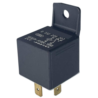 V23234-A1004-Y050 24V Mini ISO Relay, 5-Pin SPDT Changeover (30/85/86/87/87a) w/Bracket, 20A/10A, Replaces 0 332 209 203 0 986 332 203 1-1904027-1 007903001 4718222 XCT15K235AA V23234-A1004-X050