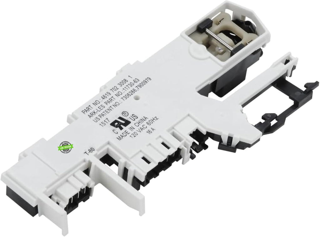 EQUIP. DR US 4619 702 3008 1 EDR008 1X1 compatible with Kenmore, Maytag, Whirlpool Washer Door Lock Latch fits old #s 4619 702 3008 1