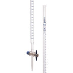 Burette, 50mL - Class B - with PTFE Stopcock - Blue Graduations - Borosilicate Glass