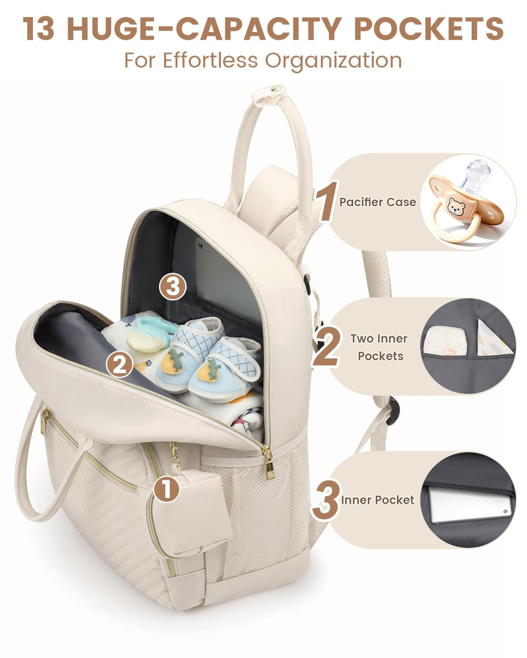 Diaper Bag Backpack, Baby Bag Backpack Baby Essentials for Mom Dad