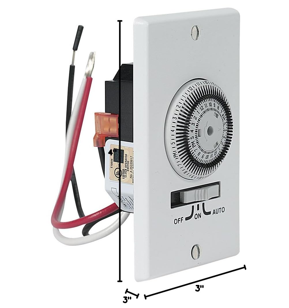 Intermatic IW700K Heavy-Duty Mechanical in-Wall Timer, 20A