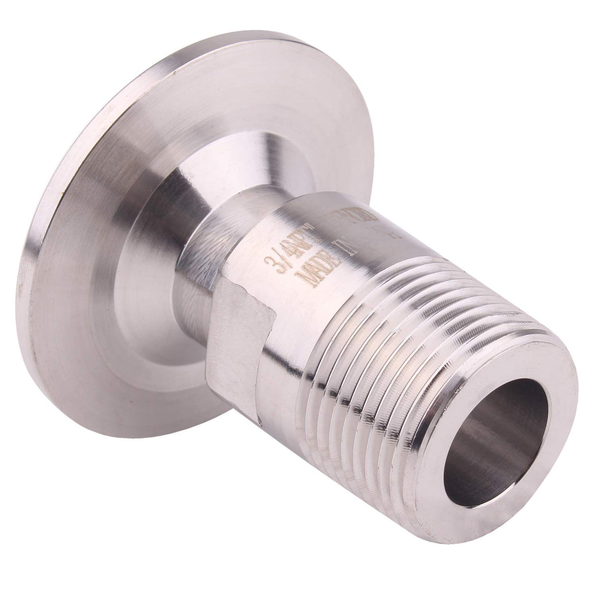 DERNORD 1.5'' Tri clamp Adapter to 3/4 inch MNPT Thread Ferrule Sanitary Pipe Fitting
