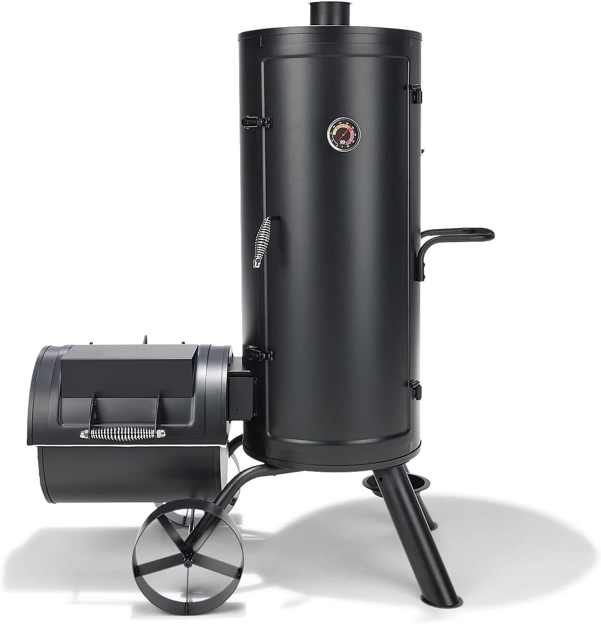 OLP8520VS Outdoor Multi Level Vertical Smoker and Charcoal Grill, 1,650 Square Inch Cooking Surface, Black