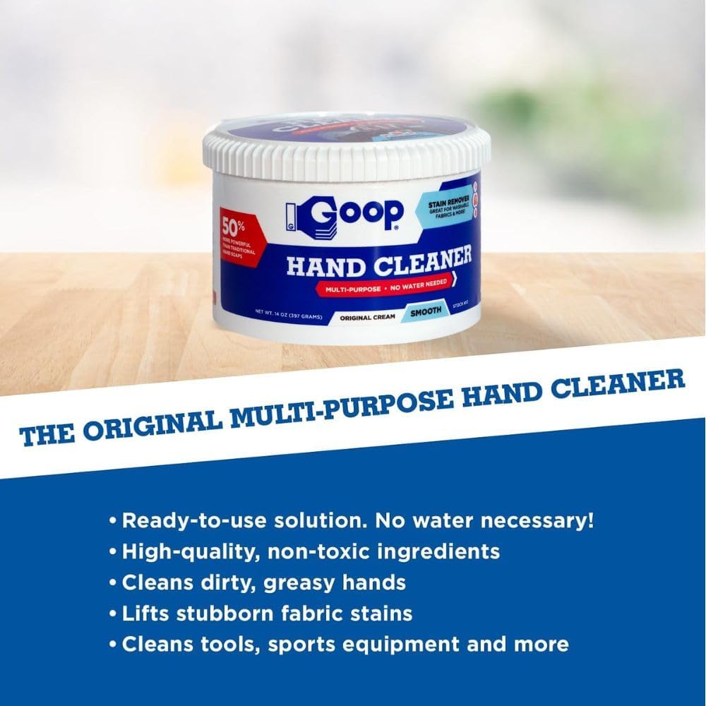 Multi-Purpose Hand Cleaner- Waterless Hand Degreaser, Laundry Stain Remover - NonToxic and Biodegradable Cleaner
