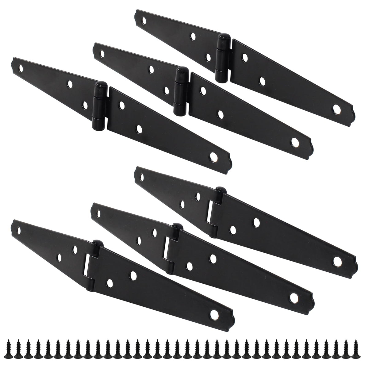 6 Pcs 4" Light Strap Hinge with Screws