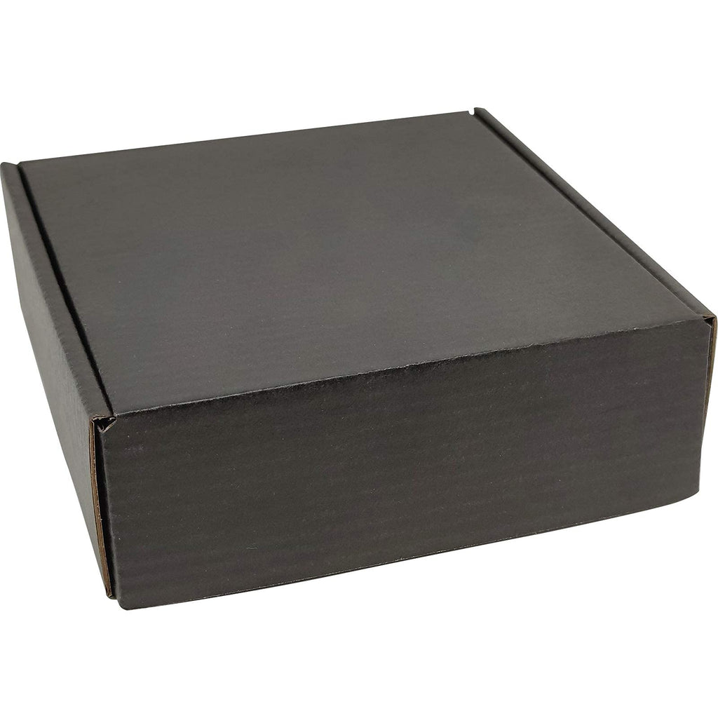6x6x2 Shipping Boxes Set of 25, Black Mailer Corrugated Cardboard Box