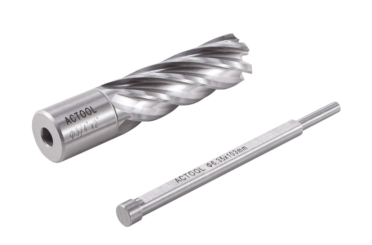 3/4" Diameter × 2" Depth of Cut HSS ANNULAR Cutter with 3/4'' Weldon Shank
