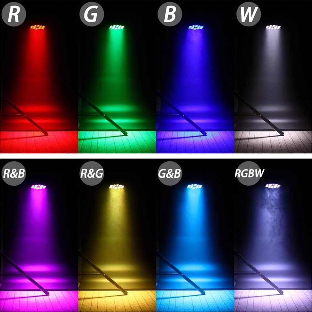 Par Lights LED Stage Lights, U`King 12Wx18 RGBW Uplight Stage Lighting Effect by DMX and Sound Activated Control Wash
