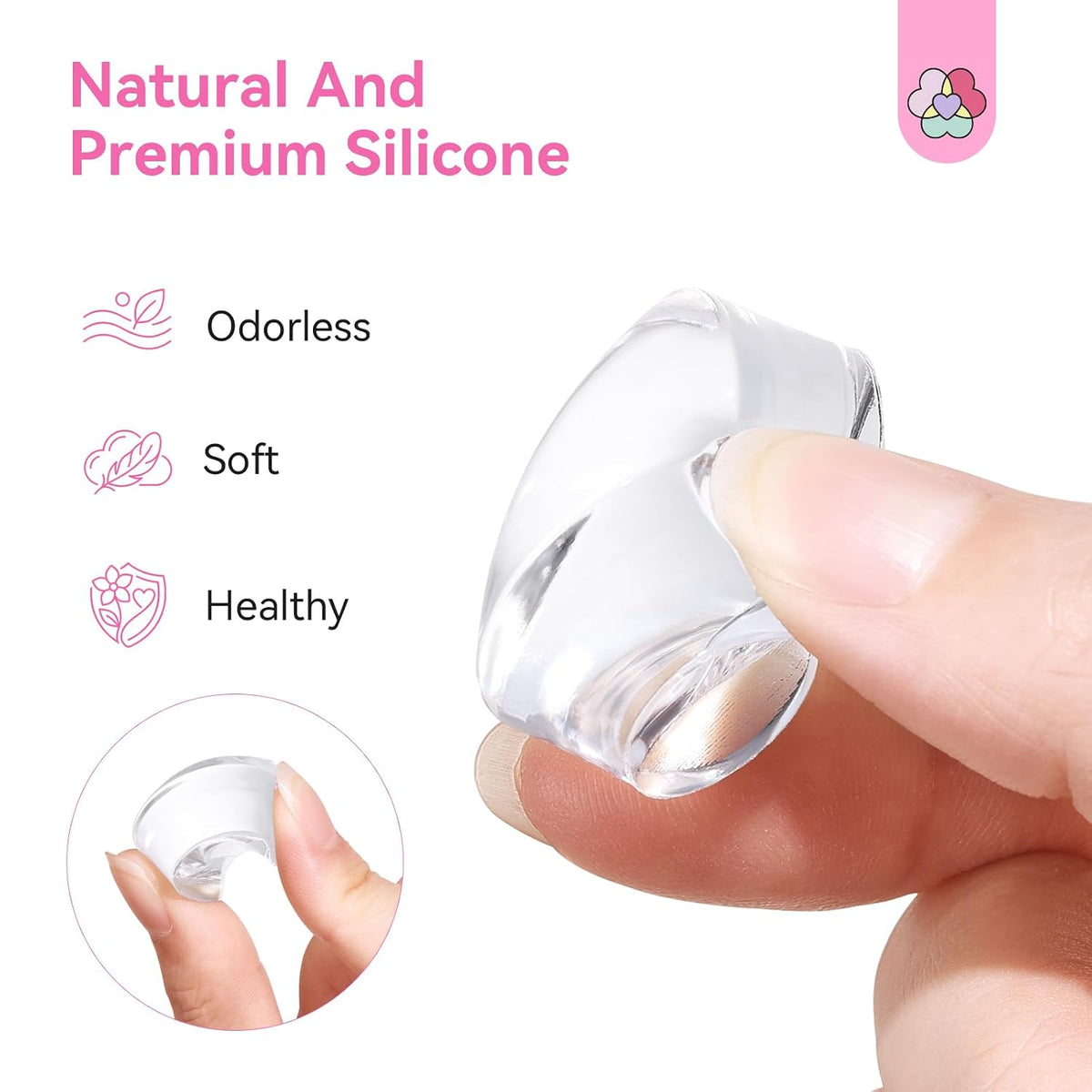 French Tip Tool Silicone Nail Stamper 4PCS