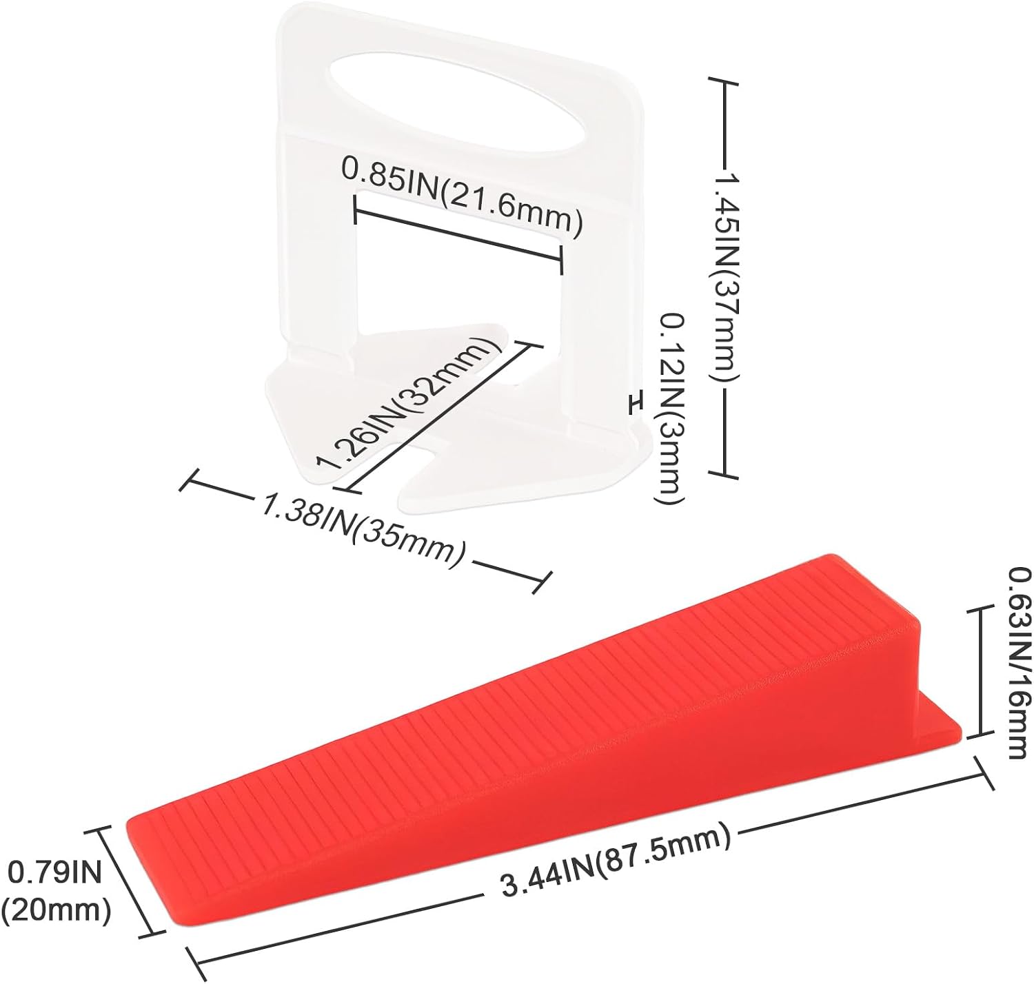 Tile Leveling System with Tile Plier, 300PCS 1/8 Inch Spacers Clips and 100PCS Reusable Wedges, Tile Leveling System