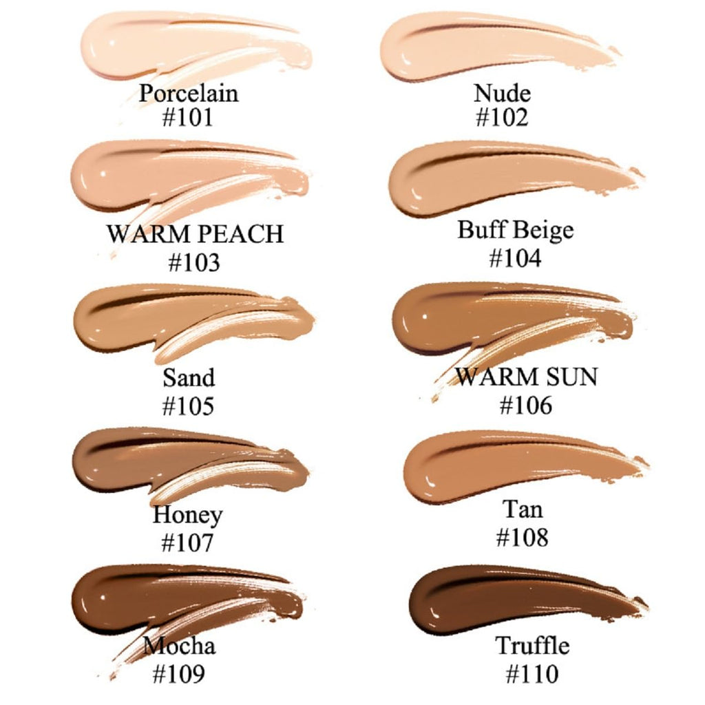 PHOERA Foundation, Flawless Soft Matte Liquid Foundation 24 HR Oil Control Concealer Foundation Makeup. (1 Pcs-102