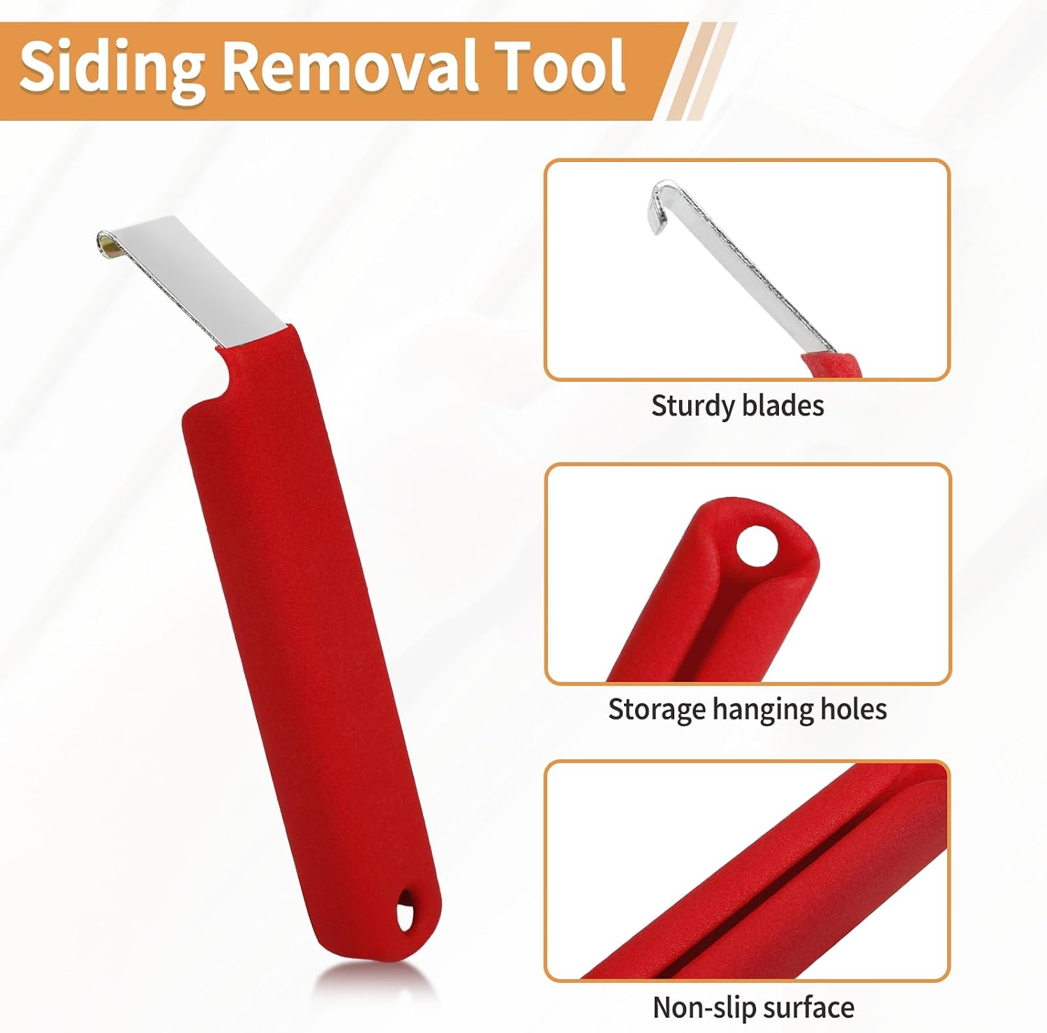 Vinyl Siding Removal Tool Fits for Reattach Siding Repair, Red