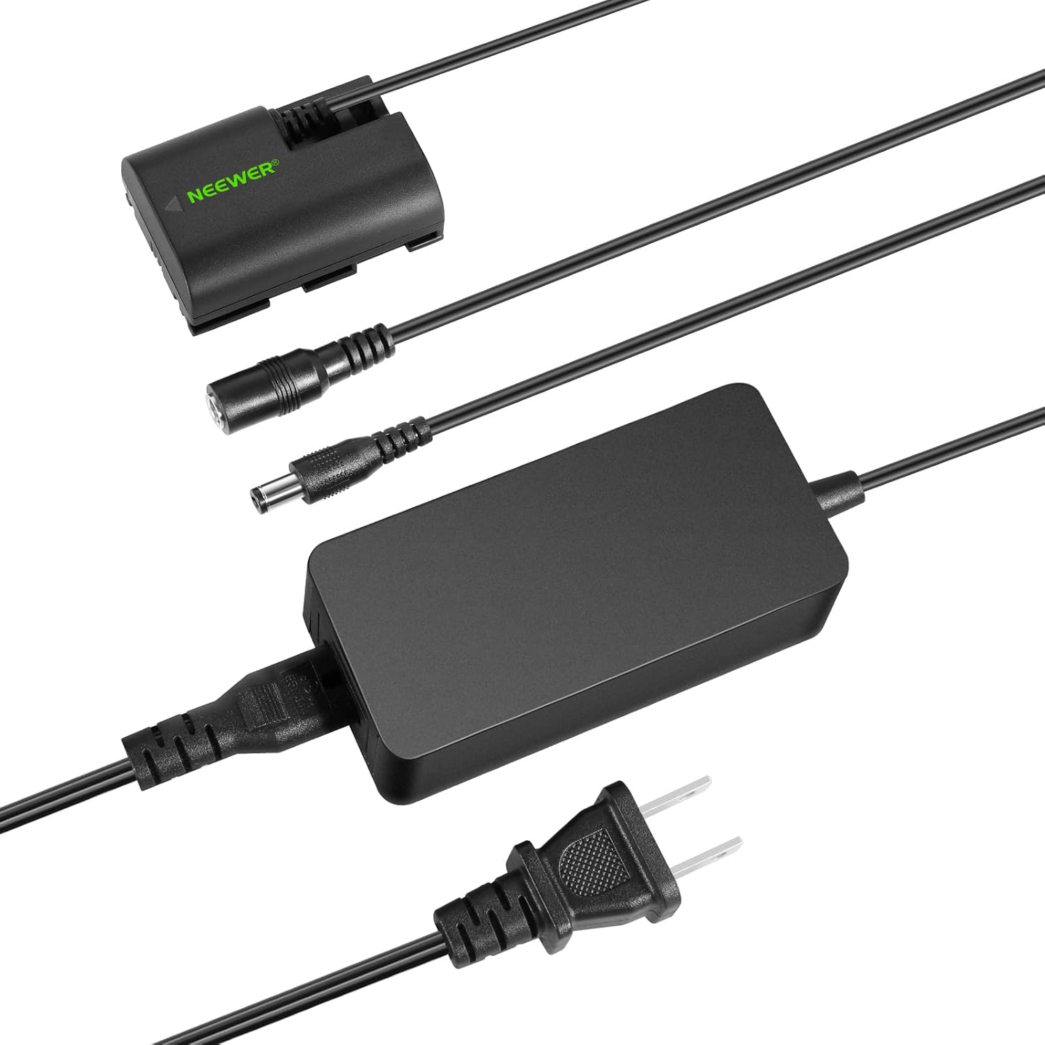 Dummy Battery Replacement for LP-E6 LP-E6N LP-E6NH with DC Coupler and AC Power Adapter Compatible with Canon EOS R