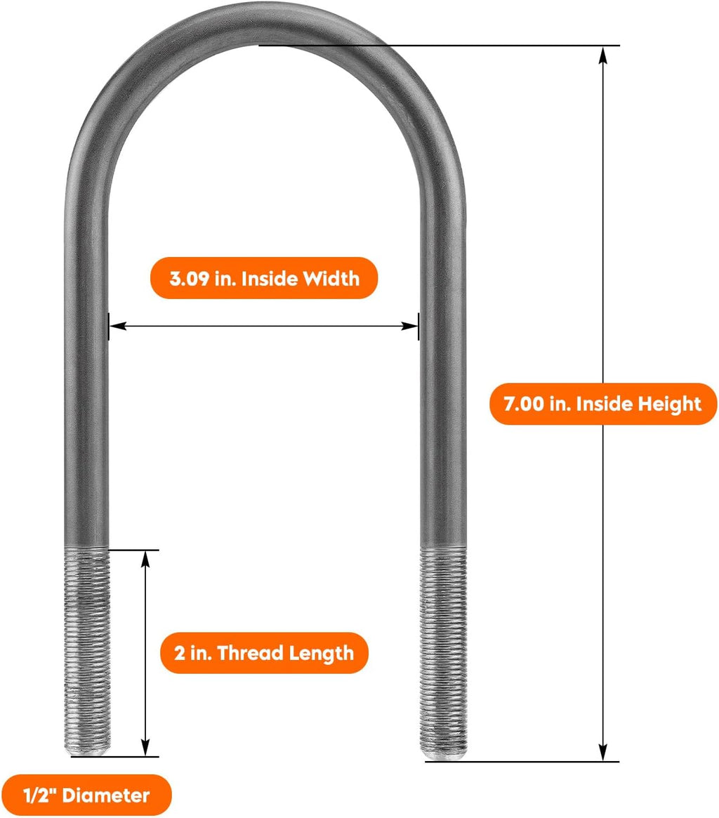4pcs 5 Leaf Springs 3000lb, for 5200lb-6000lb Tandem Trailer Axle Suspension Kit & U-Bolt & Hanger Kit; 25-1/4" L