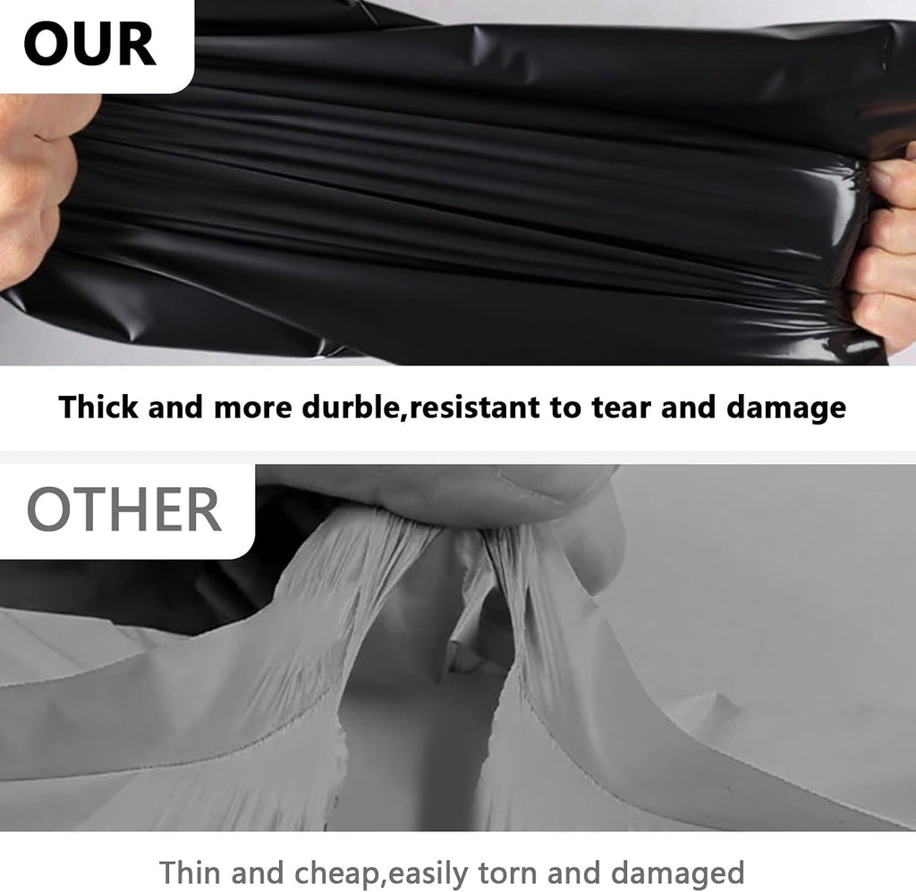 Poly Mailers 14.5x19 100PC Large Shipping Bags for Clothes Black