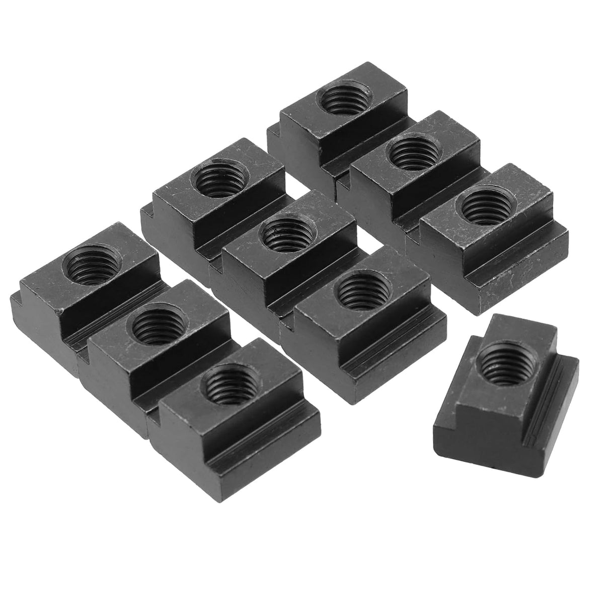 M12 T Slot Nuts, Black Oxide Finish, 10Pcs