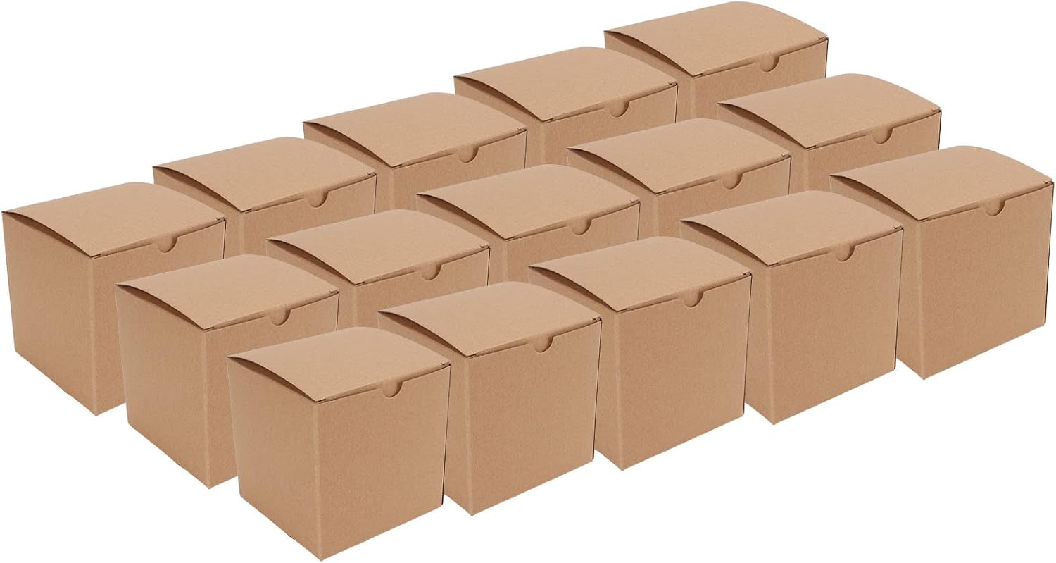 15PCS Bridesmaid Gift Box, Kraft Paper DIY Decoration Groomsmen Gift Box, Recyclable Small Gift Boxes with Ribbon for