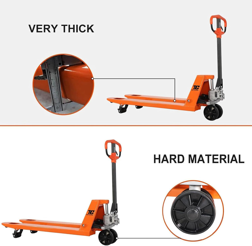 Tory Carrier Manual Pallet Truck - 5500LBS High - Capacity, 21" x 48" Forks, Industrial - Grade Heavy - Duty Solution