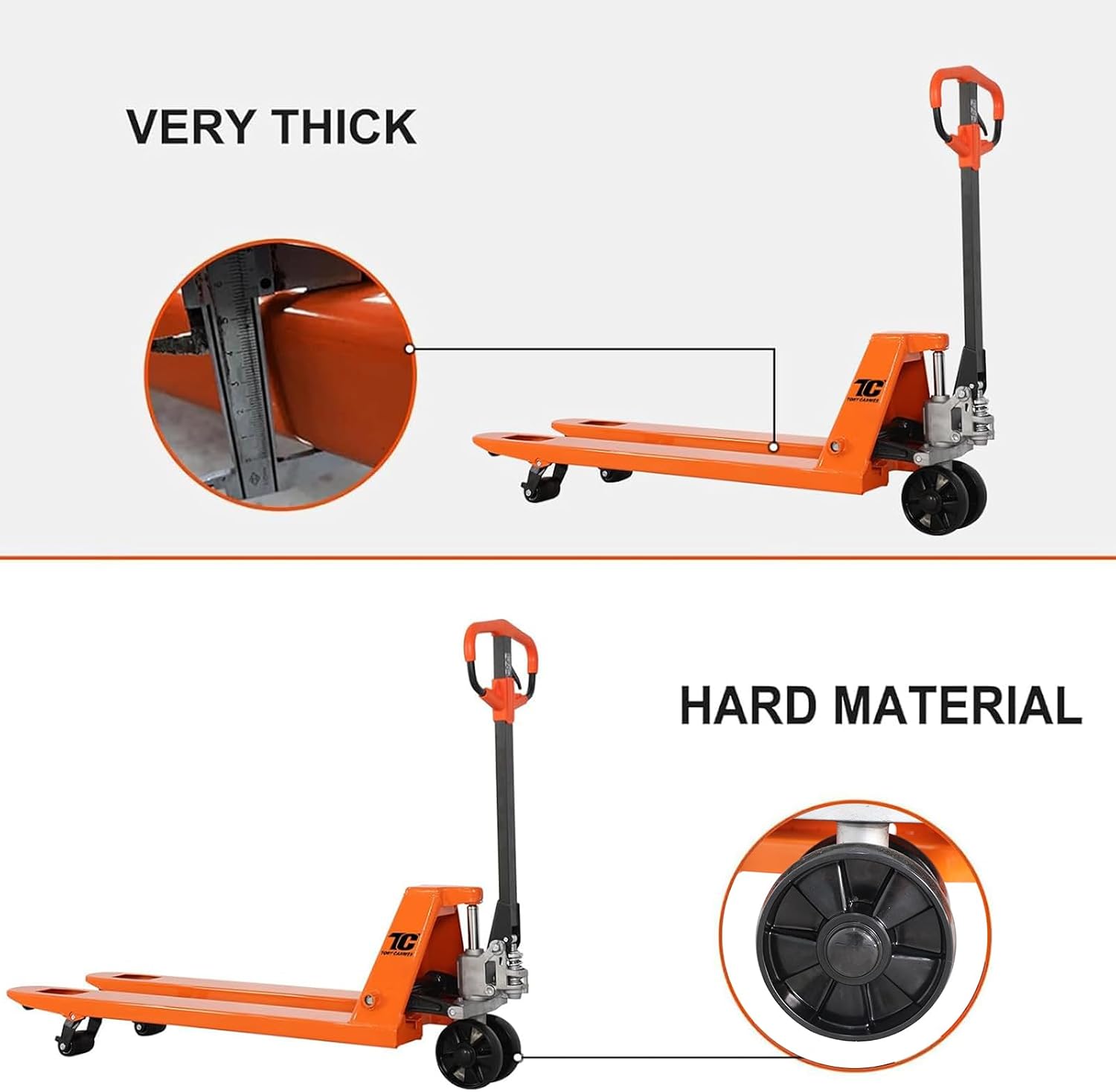 Tory Carrier Manual Pallet Truck - 5500LBS High - Capacity, 21" x 48" Forks, Industrial - Grade Heavy - Duty Solution