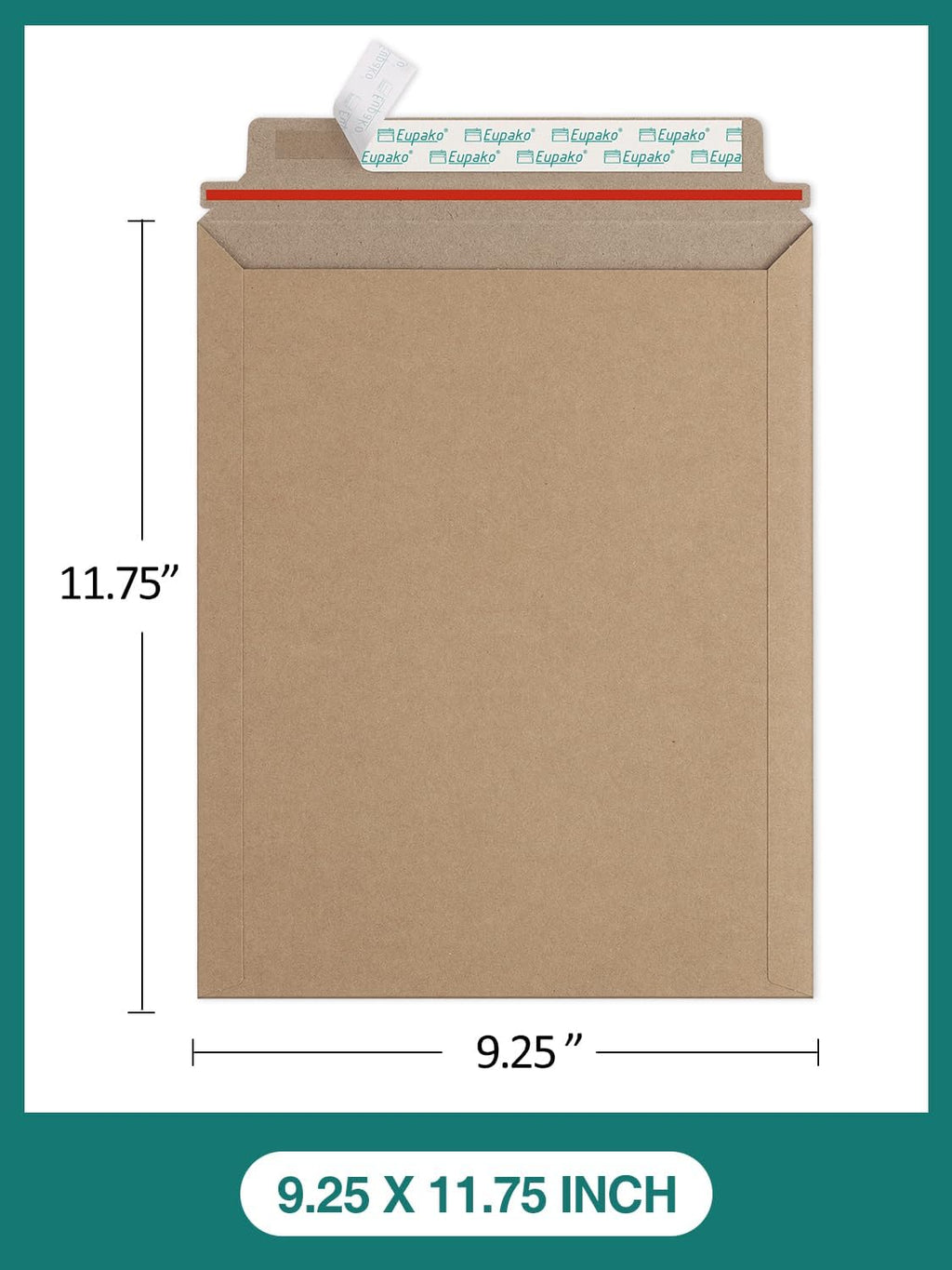 25 Pack 9x11.5 Photo Document Mailers Stay Flat Cardboard Envelopes