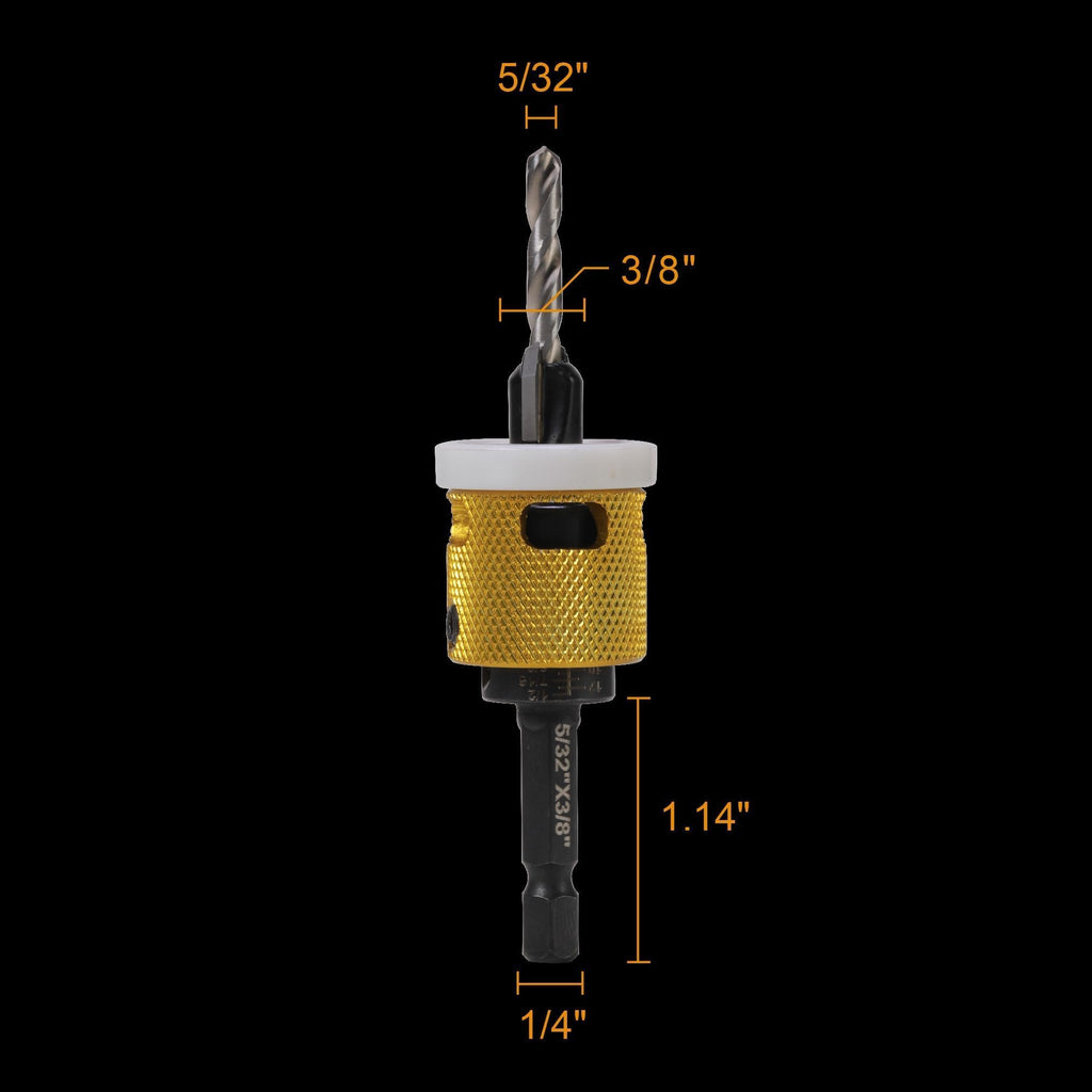 5/32" x 3/8" Carbide Tipped Countersink Bit with Depth Stop