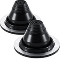 2 Pcs #1 Metal Roof Jack Pipe Flashing Boot,EPDM Flexible Vent Black