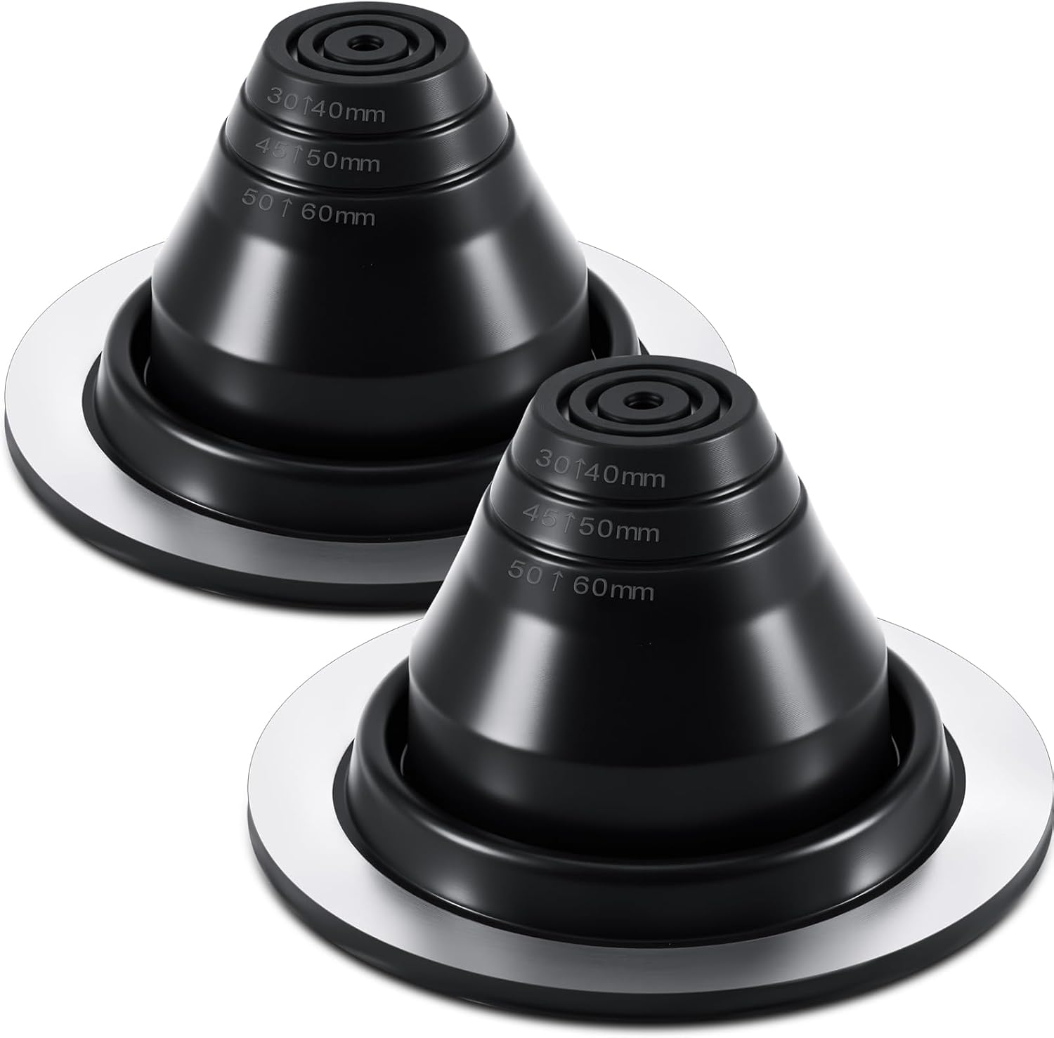 2 Pcs #1 Metal Roof Jack Pipe Flashing Boot,EPDM Flexible Vent Black