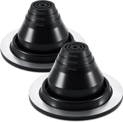 2 Pcs #1 Metal Roof Jack Pipe Flashing Boot,EPDM Flexible Vent Black