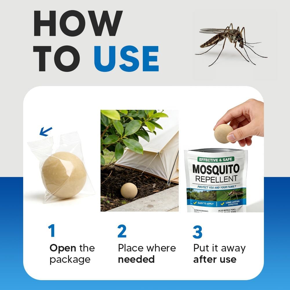 Mosquito Repellent Outdoor Patio, Mosquito Repellent Balls, Mosquitoes Deterrent for Yard, Keep Mosquito Away for