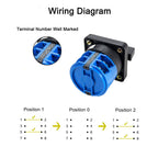 Changeover Switch LW28-32 3 Positions 8 Terminals Universal Rotary Cam Selector Latching Switches 690V 32A