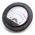 Round Black Analog Meter, Head Retro Dial VU Meter Level Meter Voltmeter with Yellow Backlight SD-65