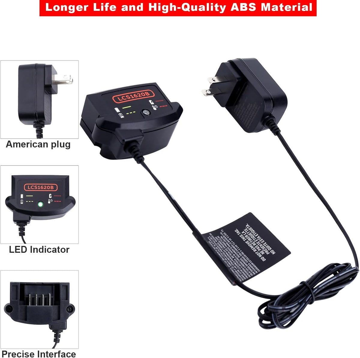LCS1620B Compatible with Black and Decker 20V MAX Lithium Battery Charger