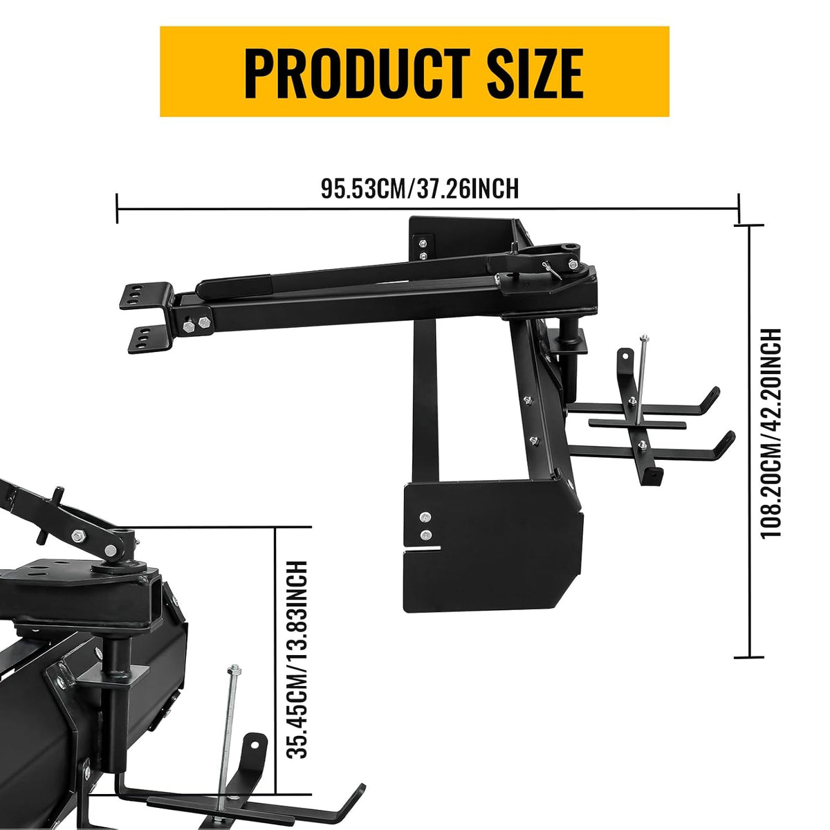 Box Scraper Compatible with Tractor Box Blade Hitch Tow Suitable for Construction Landscaping/Agriculture Powder