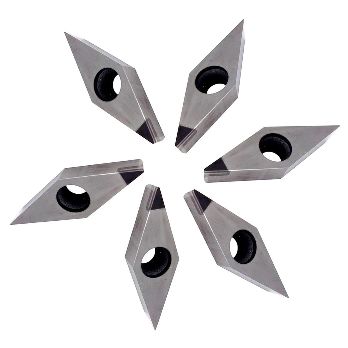 6 PCS PCD Turning Inserts VNMG160402/04/08 CNC PCD Diamond Inserts Carbide Inserts CNC Inserts