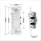Leviton Lever Edge 15 Amp Single Pole Rocker Switch, 10-Pack, E5601-MW, White